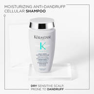 Kerastase Symbiose Moisturising Anti-Dandruff Cellular Shampoo, for dry sensitive scalp, prone to dandruff, 250ml