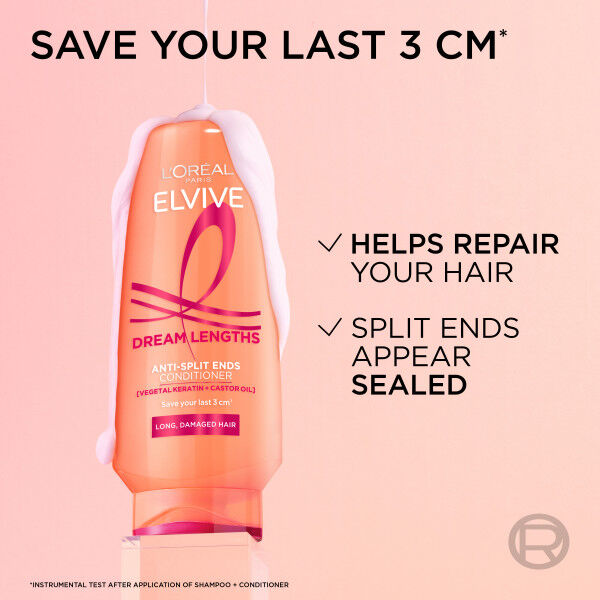 L'Oreal Paris Elvive Dream Lengths Restoring Shampoo Refill Pouch, for Long Hair, 250ml